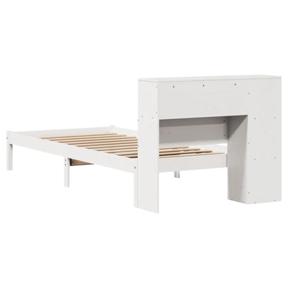 Letto Libreria senza Materasso Bianco 100x200 cm Legno di Pino - homemem39