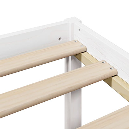 Letto Libreria senza Materasso Bianco 100x200 cm Legno di Pino - homemem39