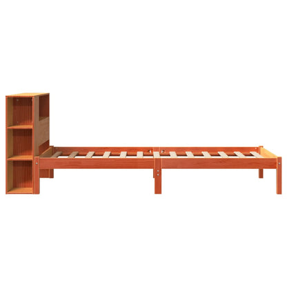 Letto Libreria senza Materasso Marrone Cera 75x190 cm in Pino - homemem39