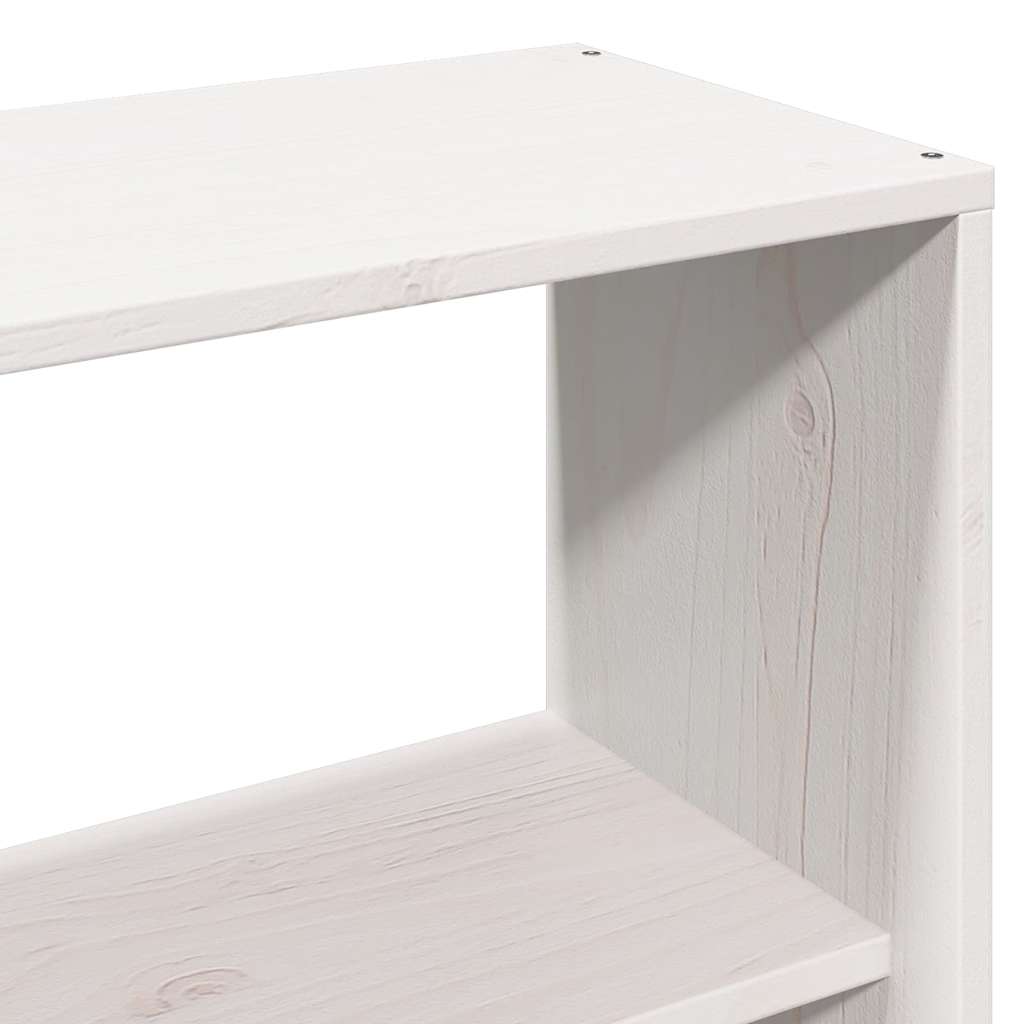 Letto Libreria senza Materasso Bianco 135x190 cm Legno di Pino