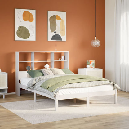 Letto Libreria senza Materasso Bianco 120x200 cm Legno di Pino