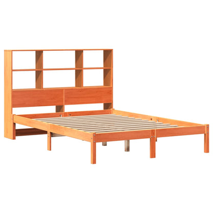 Letto Libreria senza Materasso Marrone Cera 135x190 cm in Pino - homemem39