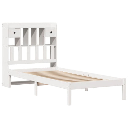 Letto con Libreria senza Materasso 75x190 cm in Legno Pino