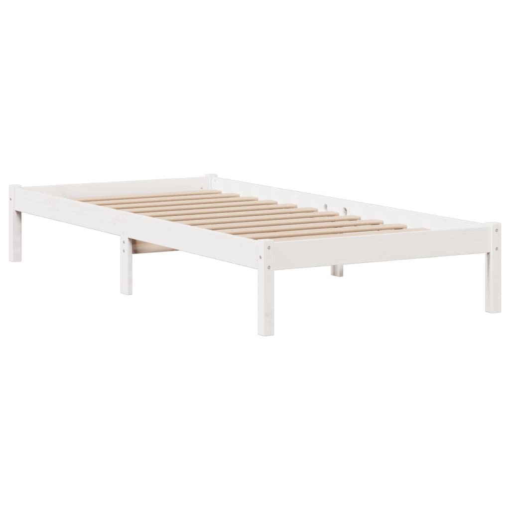 Letto con Libreria senza Materasso 75x190 cm in Legno Pino