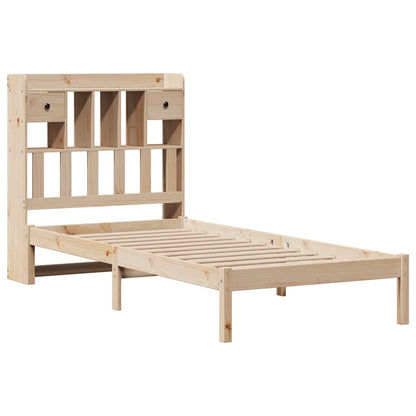 Letto Libreria senza Materasso 90x190 cm Legno Massello Pino | homemem39