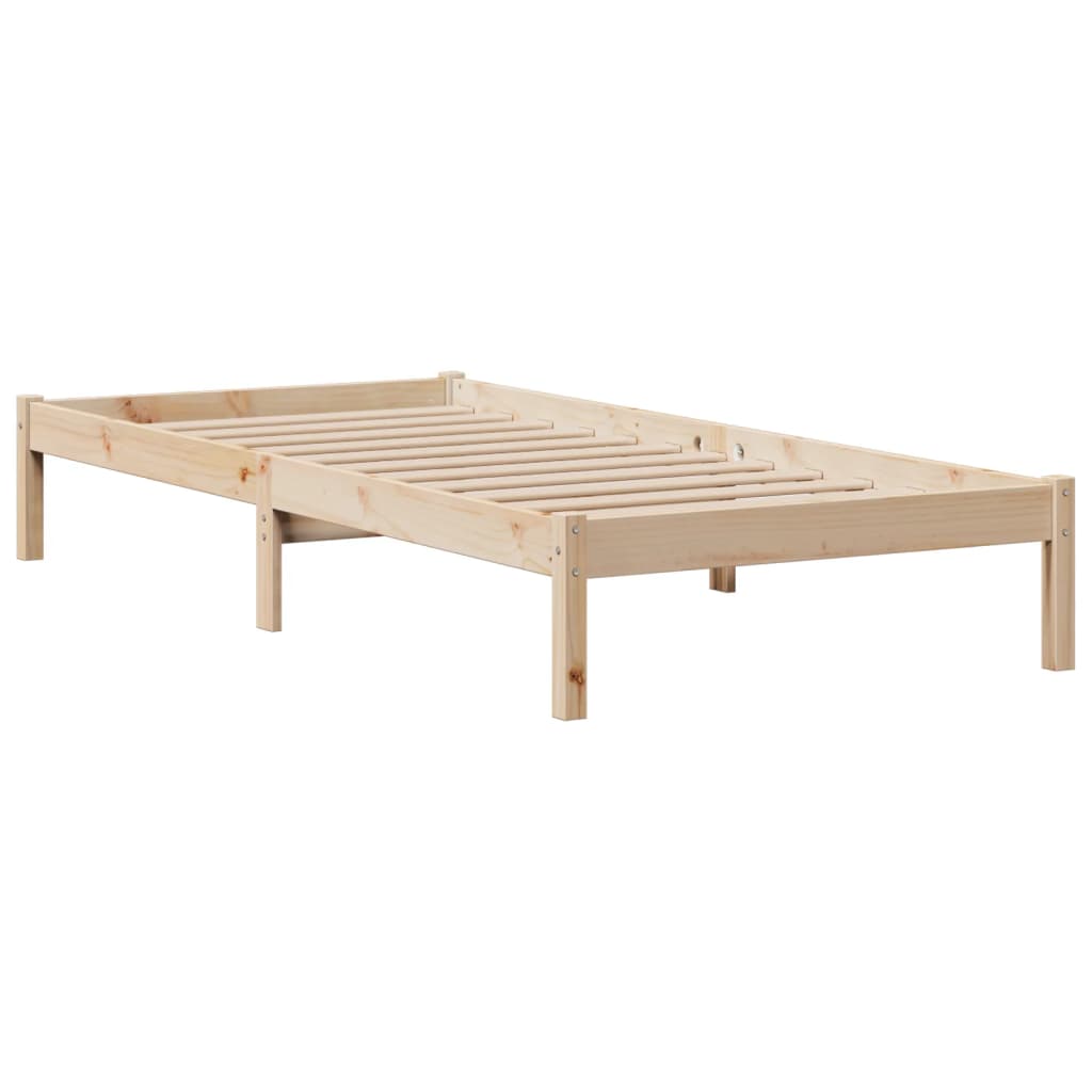 Letto Libreria senza Materasso 90x200 cm Legno Massello Pino | homemem39
