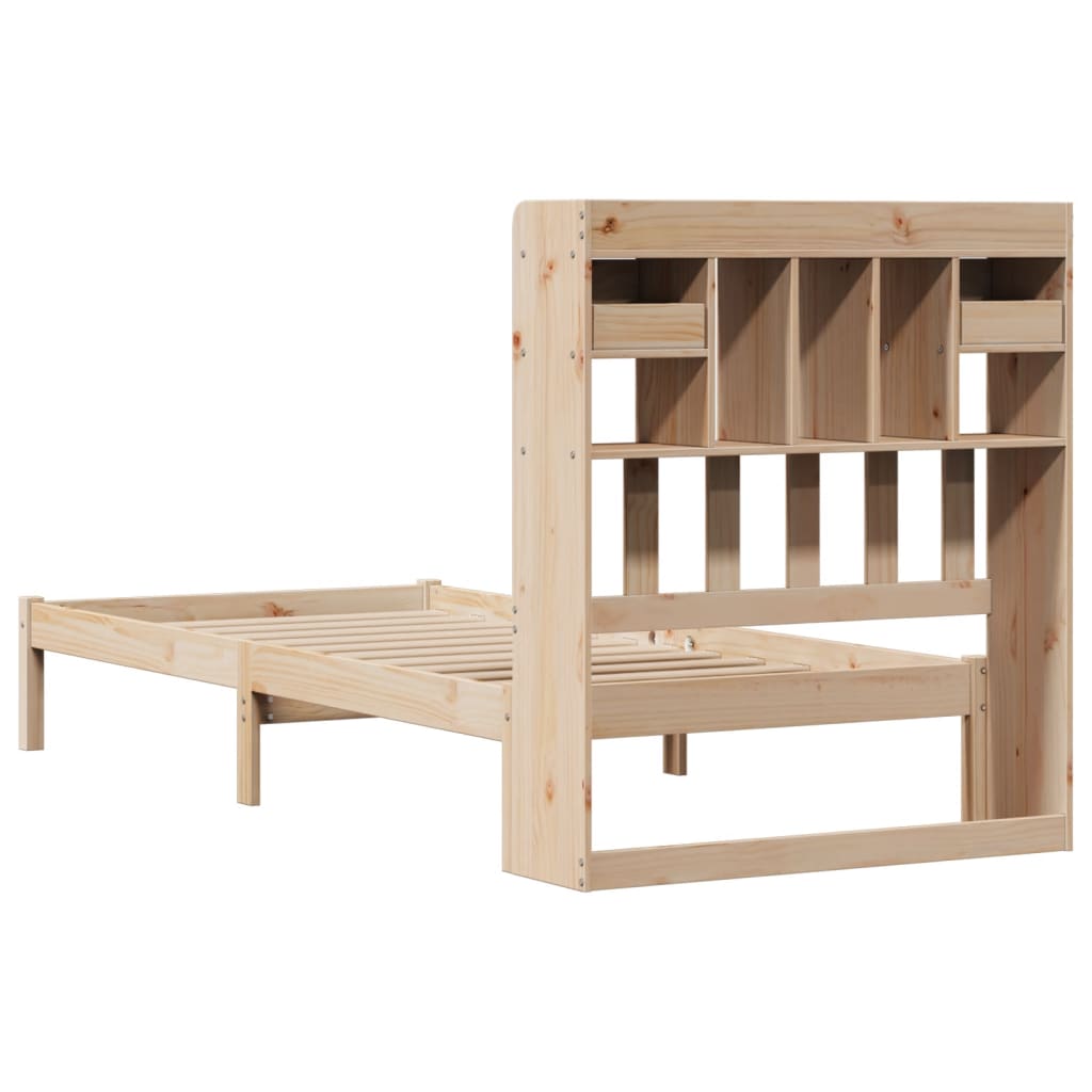 Letto Libreria senza Materasso 90x200 cm Legno Massello Pino | homemem39