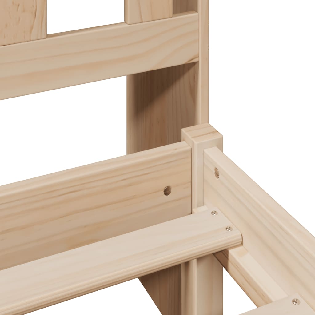 Letto Libreria senza Materasso 90x200 cm Legno Massello Pino | homemem39