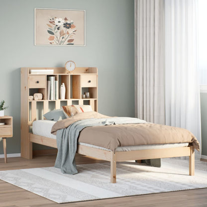 Letto Libreria senza Materasso 90x200 cm Legno Massello Pino | homemem39
