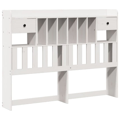 Letto Libreria senza Materasso Bianco 160x200 cm Legno di Pino | homemem39