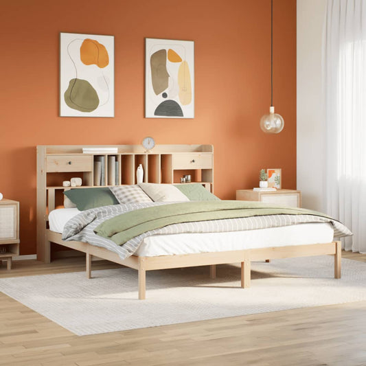 Letto Libreria senza Materasso 180x200 cm in Legno di Pino | homemem39