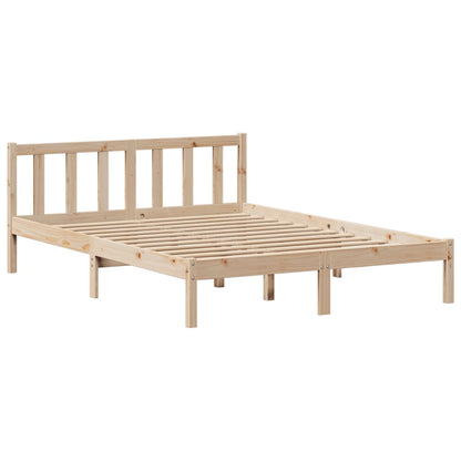 Letto Libreria senza Materasso 120x190cm Legno Massello di Pino - homemem39