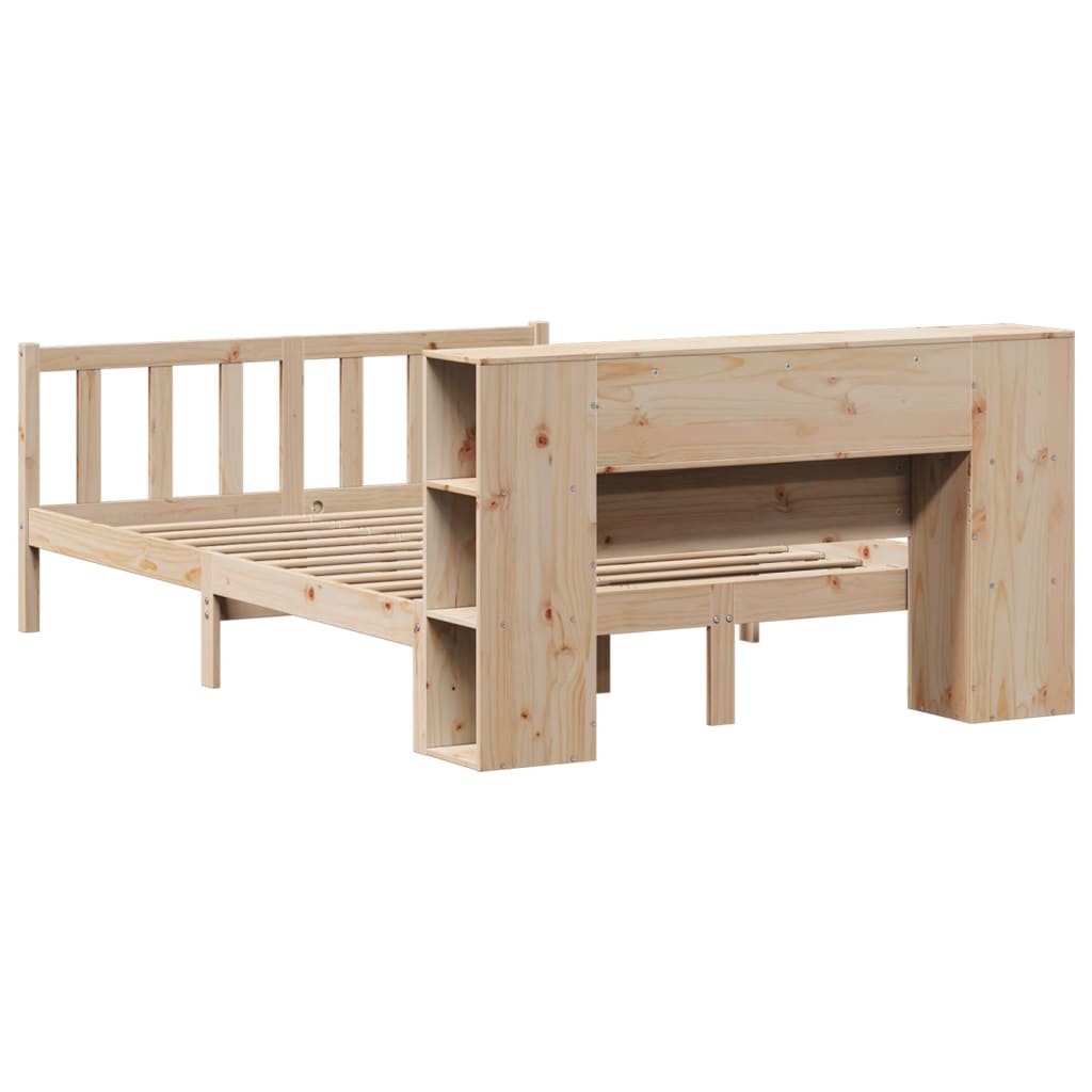 Letto Libreria senza Materasso 120x190cm Legno Massello di Pino - homemem39