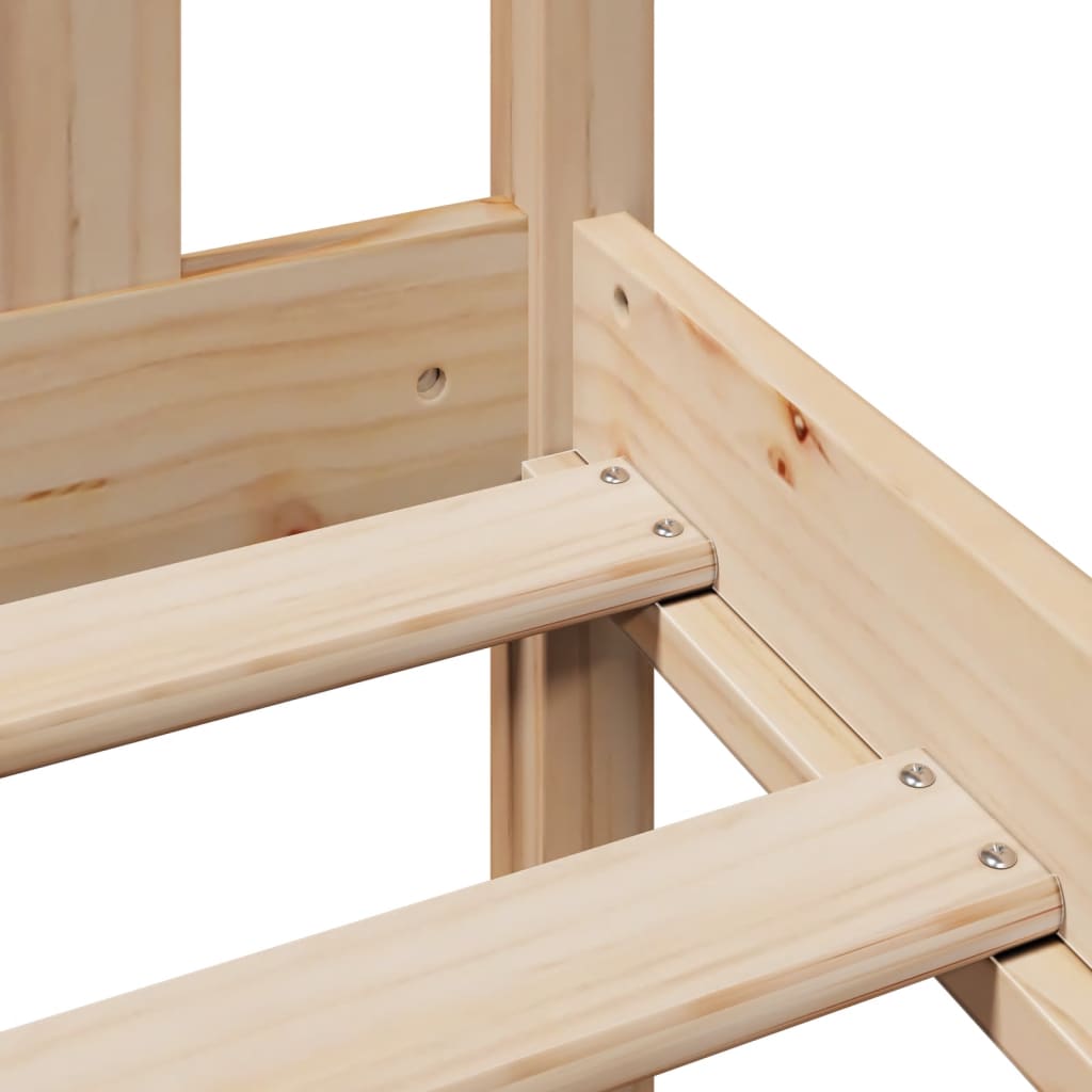 Letto Libreria senza Materasso 120x190cm Legno Massello di Pino - homemem39