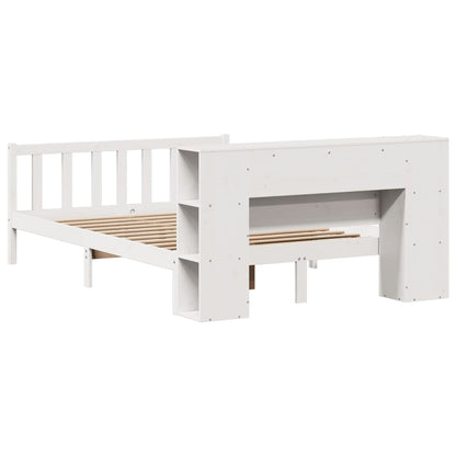 Letto Libreria senza Materasso Bianco 120x190 cm Legno di Pino - homemem39