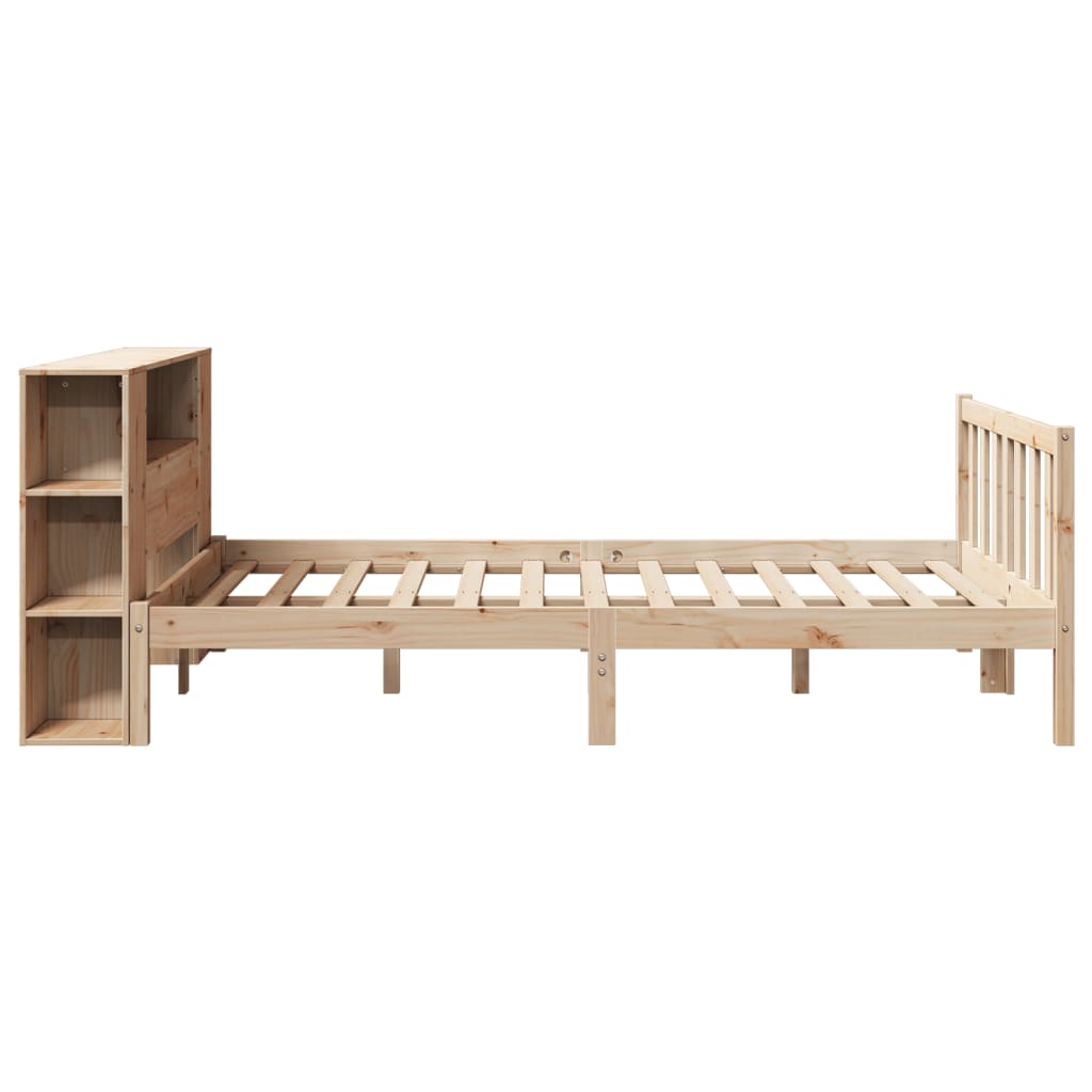 Letto Libreria senza Materasso 135x190 cm in Legno di Pino