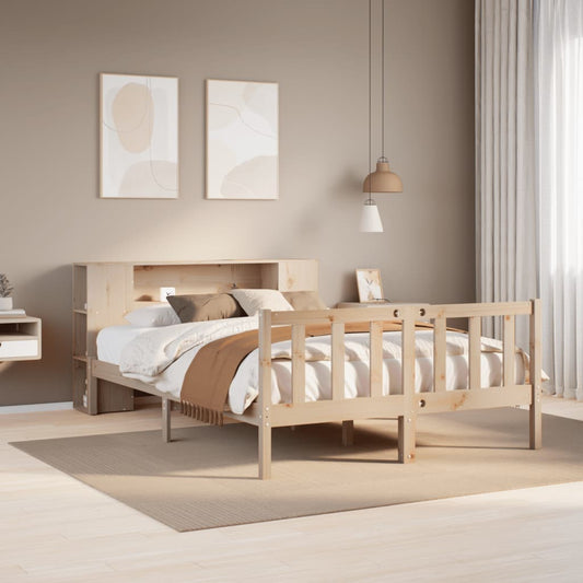 Letto Libreria senza Materasso 120x200cm Legno Massello di Pino - homemem39