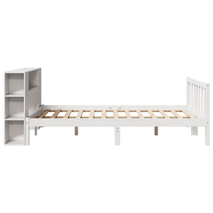 Letto Libreria senza Materasso Bianco 120x200 cm Legno di Pino - homemem39
