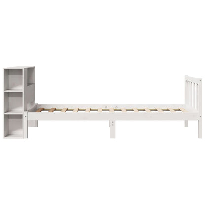 Letto con Libreria senza Materasso 75x190 cm in Legno Pino - homemem39