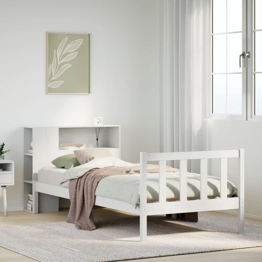 Letto con Libreria senza Materasso 75x190 cm in Legno Pino - homemem39