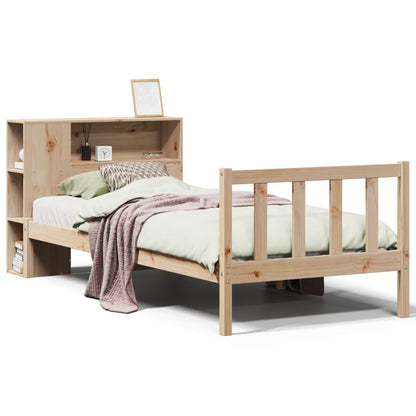Letto Libreria senza Materasso 90x190 cm Legno Massello Pino - homemem39