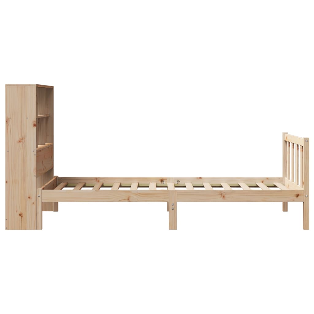 Letto Libreria senza Materasso 90x190 cm Legno Massello Pino - homemem39