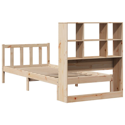 Letto Libreria senza Materasso 90x190 cm Legno Massello Pino - homemem39