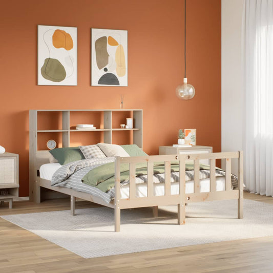 Letto Libreria senza Materasso 120x190cm Legno Massello di Pino