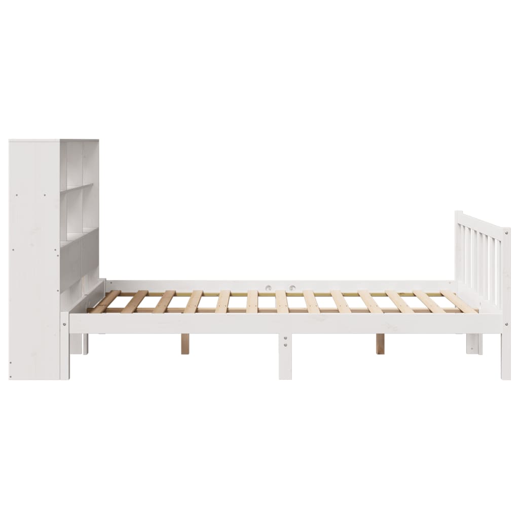Letto Libreria senza Materasso Bianco 120x190 cm Legno di Pino - homemem39