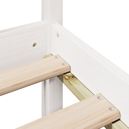 Letto Libreria senza Materasso Bianco 120x190 cm Legno di Pino - homemem39