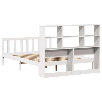 Letto Libreria senza Materasso Bianco 135x190 cm Legno di Pino