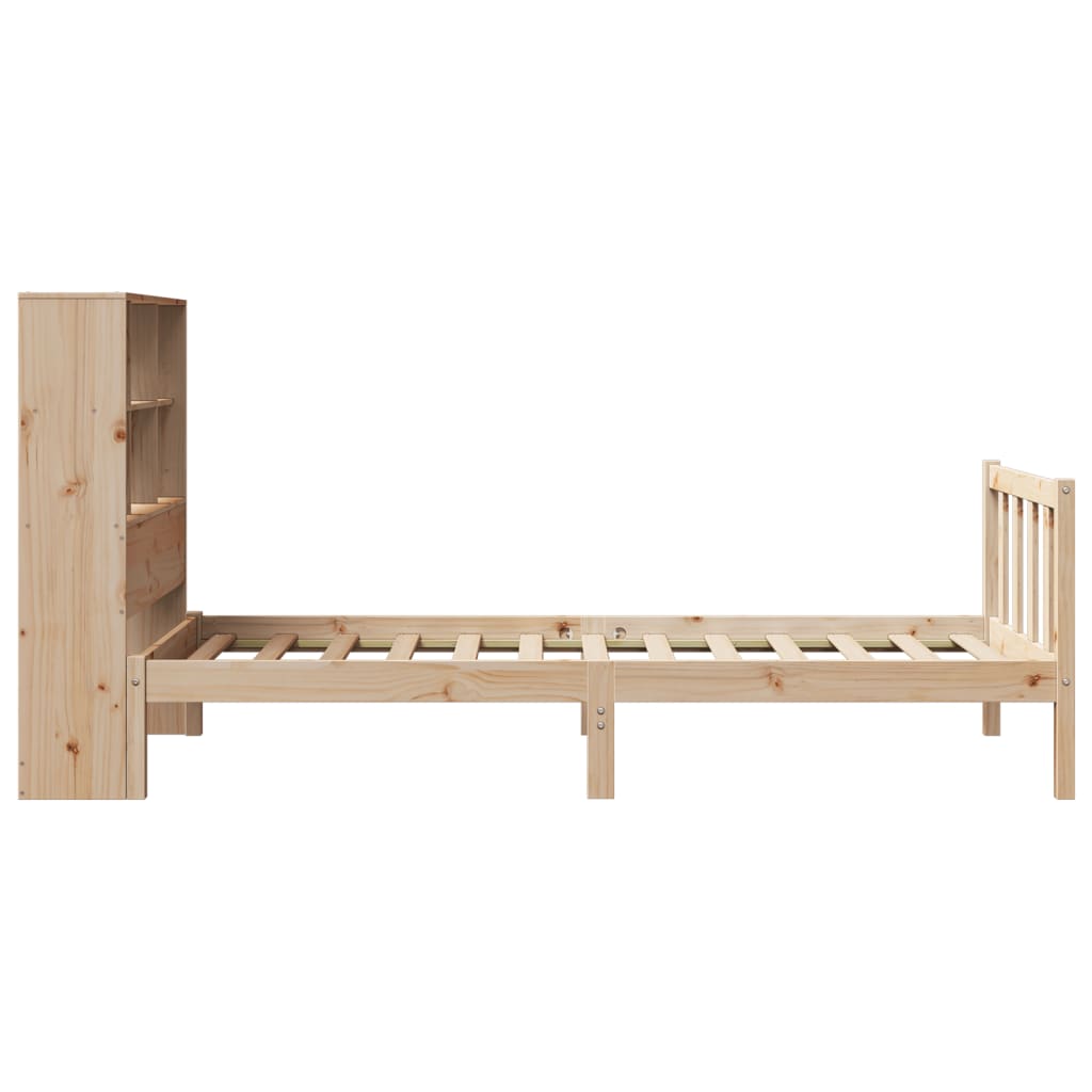 Letto Libreria senza Materasso 90x200 cm Legno Massello Pino - homemem39