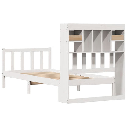 Letto con Libreria senza Materasso 75x190 cm in Legno Pino