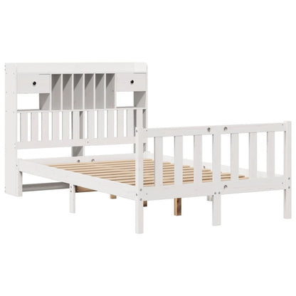 Letto Libreria senza Materasso Bianco 120x190 cm Legno di Pino