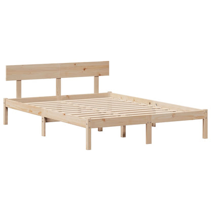 Letto Libreria senza Materasso 120x190cm Legno Massello di Pino - homemem39
