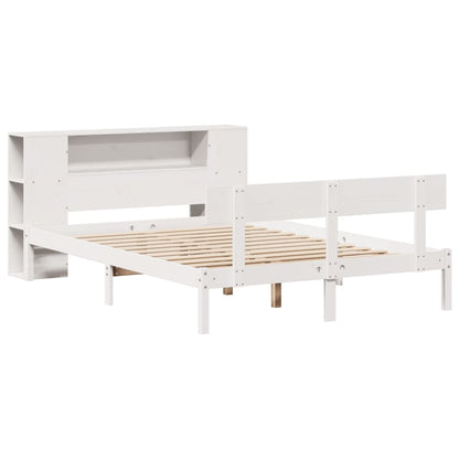 Letto Libreria senza Materasso Bianco 120x200 cm Legno di Pino - homemem39
