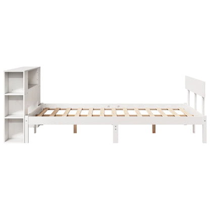 Letto Libreria senza Materasso Bianco 120x200 cm Legno di Pino - homemem39