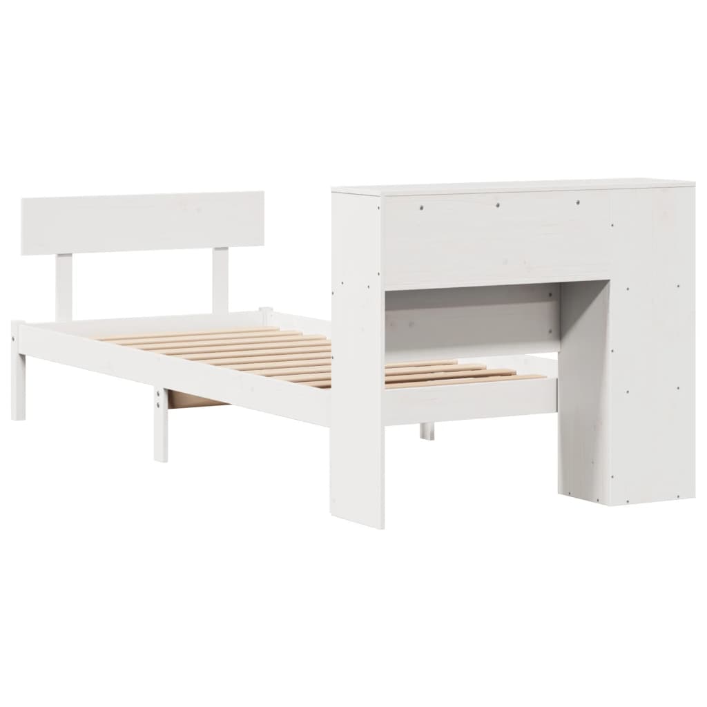 Letto con Libreria senza Materasso 75x190 cm in Legno Pino - homemem39