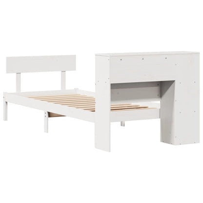 Letto con Libreria senza Materasso 75x190 cm in Legno Pino - homemem39