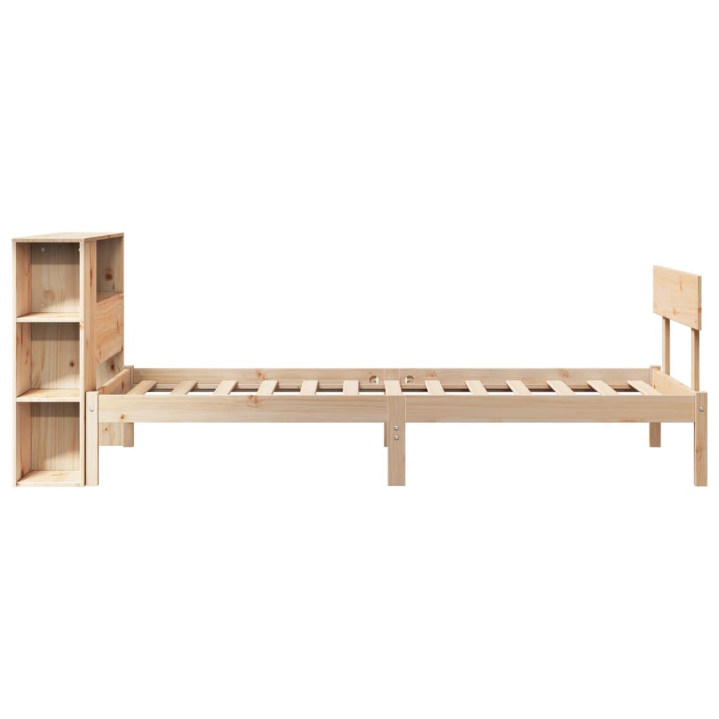 Letto Libreria senza Materasso 90x200 cm Legno Massello Pino - homemem39