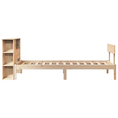 Letto Libreria senza Materasso 90x200 cm Legno Massello Pino - homemem39