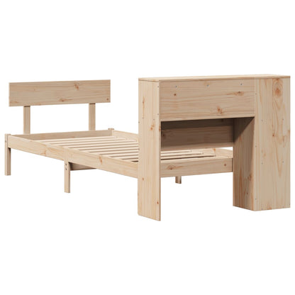 Letto Libreria senza Materasso 90x200 cm Legno Massello Pino - homemem39