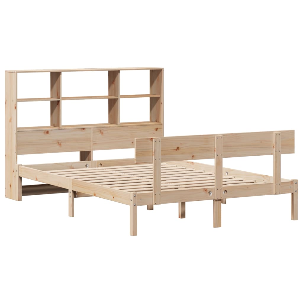 Letto Libreria senza Materasso 120x190cm Legno Massello di Pino