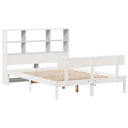 Letto Libreria senza Materasso Bianco 140x190 cm Legno di Pino