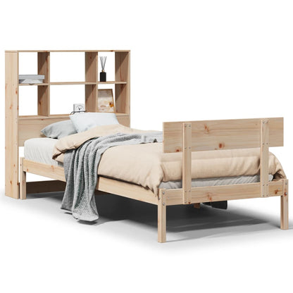 Letto Libreria senza Materasso 90x200 cm Legno Massello Pino - homemem39