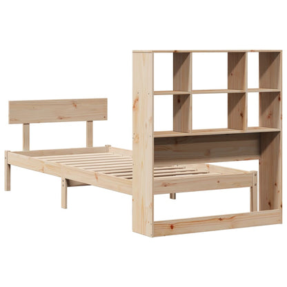 Letto Libreria senza Materasso 90x200 cm Legno Massello Pino - homemem39