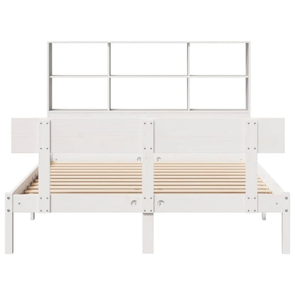 Letto Libreria senza Materasso Bianco 150x200 cm Legno di Pino