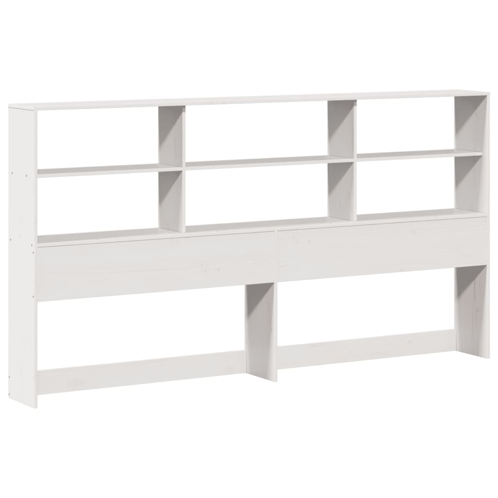 Letto Libreria senza Materasso Bianco 200x200 cm Legno di Pino