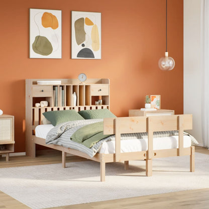 Letto Libreria senza Materasso 120x190cm Legno Massello di Pino