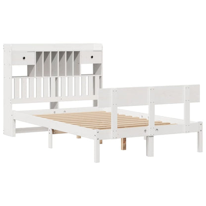 Letto Libreria senza Materasso Bianco 120x190 cm Legno di Pino